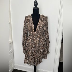 Zimmerman- Eyes on summer cut out dress- leopard
